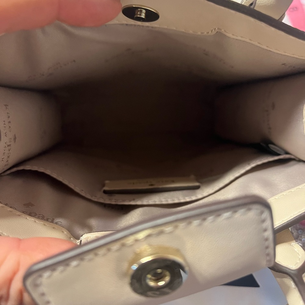 kate spade Small Crossbody Tote in Light Pink and Cream - Picture 3 of 5